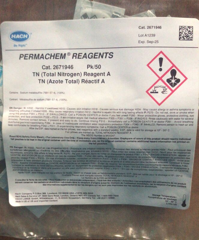 Total Nitrogen Reagent A Powder Pillows, pk/50