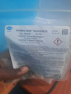 CyaniVer 5 Cyanide Reagent Powder Pillows, 25mL, pk/100