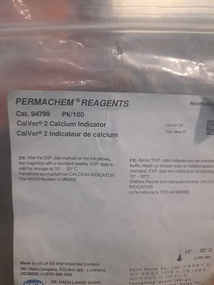 CalVer 2 Calcium Indicator Powder Pillows, pk/100