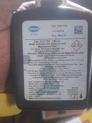 Alkali Solution for Calcium and Magnesium, 100 mL MDB