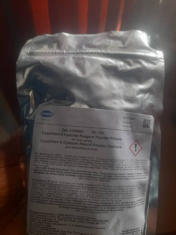 CyaniVer 3 Cyanide Reagent Powder Pillows, 10 mL, pk/100