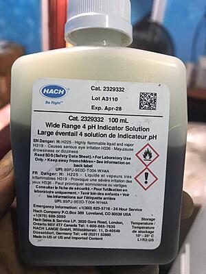 Wide Range pH Indicator Solution, 100 mL MDB