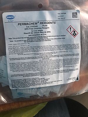 DPD Free Chlorine Reagent Powder Pillows, 5 mL, pk/50